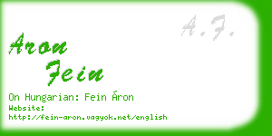 aron fein business card